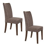 Assistência Técnica e Garantia do produto Conjunto 2 Cadeiras Apogeu Móveis Lopas Imbuia/Velvet Riscado Castor