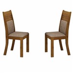 Assistência Técnica e Garantia do produto Conjunto 2 Cadeiras Estofadas Havaí Leifer Canela/Linho Bege