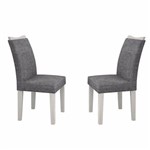 Assistência Técnica e Garantia do produto Conjunto 2 Cadeiras Estofadas Pampulha Leifer Branco/Linho Cinza