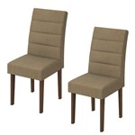 Assistência Técnica e Garantia do produto Conjunto 2 Cadeiras Fiorella Móveis Lopas Imbuia/Animale Bege