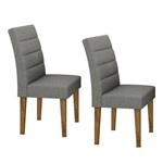 Assistência Técnica e Garantia do produto Conjunto 2 Cadeiras Fiorella Móveis Lopas Rovere/rinzai Cinza