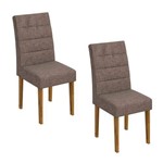 Assistência Técnica e Garantia do produto Conjunto 2 Cadeiras Fiorella Móveis Lopas Rovere/Velvet Riscado Castor