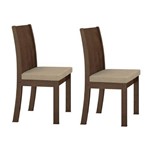Assistência Técnica e Garantia do produto Conjunto 2 Cadeiras Florença Móveis Lopas Imbuia/naturale Creme