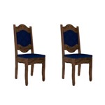 Assistência Técnica e Garantia do produto Conjunto 2 Cadeiras Imperial Art Panta Castanho Rústico/Azul