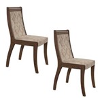Assistência Técnica e Garantia do produto Conjunto 2 Cadeiras Merengue Móveis Lopas Imbuia/velvet Linho Floral