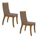 Assistência Técnica e Garantia do produto Conjunto 2 Cadeiras Merengue Móveis Lopas Rovere Soft/velvet Linho Bege