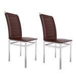 Assistência Técnica e Garantia do produto Conjunto 2 Cadeiras Tókio Art Panta Cromado/Marrom