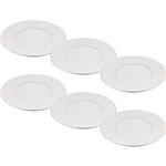 Assistência Técnica e Garantia do produto Conjunto com 6 Pratos de Jantar 27cm Porcelana Limoges Zen Double Filet Platine - Rojemac