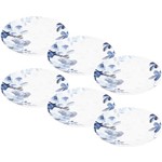 Assistência Técnica e Garantia do produto Conjunto com 6 Pratos de Sobremesa Porcelana 21cm Eden Bleu - Rojemac