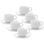 Assistência Técnica e Garantia do produto Conjunto com 6 Xícaras de Cafezinho Empilháveis 75ml com Pires - Mail Order Branco - Oxford