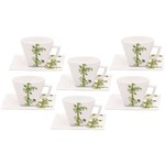 Assistência Técnica e Garantia do produto Conjunto com 6 Xícaras de Chá 200ml com Pires - Mail Order Bamboo - Oxford