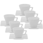 Assistência Técnica e Garantia do produto Conjunto com 6 Xícaras de Chá 200ml com Pires - Mail Order Quartier White - Oxford