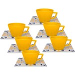 Assistência Técnica e Garantia do produto Conjunto com 6 Xícaras de Chá 200ml com Píres Quartier Sevilha - Oxford Porcelanas