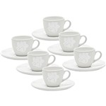 Assistência Técnica e Garantia do produto Conjunto com 6 Xícaras de Chá com Pires - Mail Order Coup Blanc - Oxford