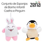Assistência Técnica e Garantia do produto Conjunto com 2 Esponjas de Banho Infantil | Coelho e Pinguim | Zena