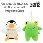 Assistência Técnica e Garantia do produto Conjunto com 2 Esponjas de Banho Infantil | Pinguim e Sapo | Zena
