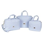 Assistência Técnica e Garantia do produto Conjunto de Bolsas Maternidade Glamour Azul 3 Peças