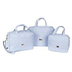 Assistência Técnica e Garantia do produto Conjunto de Bolsas Maternidade Elegance Azul 3 Peças