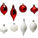 Assistência Técnica e Garantia do produto Conjunto de Enfeites e Bolas Nas Cores Vermelhas, e Brancas 40 Unidades - Christmas Traditions