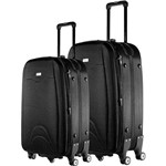 Assistência Técnica e Garantia do produto Conjunto de Malas 2 Peças (M e G) Preto em Poliéster Impermeável e Giro 360º - Travel Max