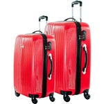 Assistência Técnica e Garantia do produto Conjunto de Malas 2 Peças (M e G) Vermelha em ABS e Cadeado Embutido - Travel Max