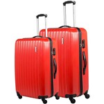 Assistência Técnica e Garantia do produto Conjunto de Malas 2 Peças (M e G) Vermelho em ABS e Cadeado Embutido - Travel Max