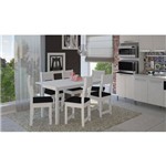 Assistência Técnica e Garantia do produto Conjunto de Mesa 1,50 com 6 Cadeiras Dubai Branca Preto Courino