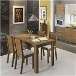 Assistência Técnica e Garantia do produto Conjunto de Mesa com 4 Cadeiras Rosie Madesa Rustic/Pérola