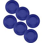 Assistência Técnica e Garantia do produto Conjunto de Pratos Sobremesa 18cm 6 Peças Donna Azul - Biona