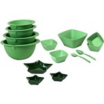 Assistência Técnica e Garantia do produto Conjunto de Saladeiras Fibra de Bambu 7 Pçs + Bowls Bambu 4 Pçs+ Petisqueira 3 Pçs Verde La Cuisine