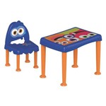 Assistência Técnica e Garantia do produto Conjunto Infantil de 1 Mesa e 1 Cadeira Plasticas Montaveis Monster Azul e Laranja