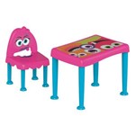 Assistência Técnica e Garantia do produto Conjunto Infantil de 1 Mesa e 1 Cadeira Plasticas Montaveis Monster Rosa e Azul