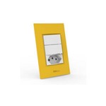 Assistência Técnica e Garantia do produto Conjunto 2 Interruptores Simples + Tomada 10A - Beleze Amarelo Girassol Enerbras