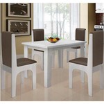 Assistência Técnica e Garantia do produto Conjunto Mesa com 4 Cadeiras - Miami - Dobuê - Branco / Cafe