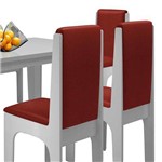 Assistência Técnica e Garantia do produto Conjunto Mesa com 6 Cadeiras - Miami - Dobuê - Branco / Vermelho