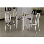 Assistência Técnica e Garantia do produto Conjunto Mesa com Tampo Vidro e 4 Cadeiras Madmelos Incolor/Branco/Paraopeba