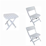 Assistência Técnica e Garantia do produto Conjunto Mesa e 2 Cadeiras Dobrável Ripada Plástico Antares