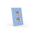 Assistência Técnica e Garantia do produto Conjunto Tomada Dupla 10A - Beleze Azul Pastel Enerbras