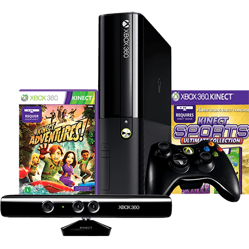 Assistência Técnica e Garantia do produto Console Xbox 360 4GB + Sensor Kinect + Controle Sem Fio + 2 Jogos