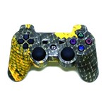 Assistência Técnica e Garantia do produto Controle para Playstation 3 Sem Fio Ps3 Escama Preto e Amarelo
