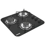 Assistência Técnica e Garantia do produto Cooktop a Gás Glass Brasil 45cm Tramontina 3 Bocas Bivolt - Vidro Preto