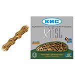 Assistência Técnica e Garantia do produto Corrente Kmc X11sl Ti-n Gold / Dourada 116 Elos - Vazada - 11v