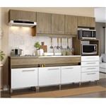 Assistência Técnica e Garantia do produto Cozinha Compacta 8 Portas 4 Gavetas Open Decibal Wood/Branco