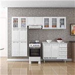Assistência Técnica e Garantia do produto Cozinha Compacta 3 Peças 11 Portas 5 de Vidro Criativa Itatiaia Branco