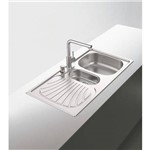 Assistência Técnica e Garantia do produto Cuba Sobrepor Tramontina 1 Cuba e Auxiliar em Aco Inox Pre Polido 100x50cm Escorredor e Valvula 34r