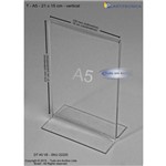 Assistência Técnica e Garantia do produto Display ou Porta Folha T em Acrílico A5 (21x15cm) Vertical