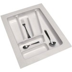 Assistência Técnica e Garantia do produto Divisória e Organizador de Talheres Branco para Gavetas de Cozinha 35cm X 42cm a 30cm X 35,5cm - Modelo 10180