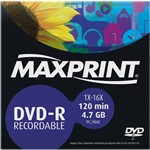 Assistência Técnica e Garantia do produto DVD-R Env Maxprint 4.7GB/120min 1x-16x