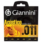 Assistência Técnica e Garantia do produto Encordoamento para Violão Gespw Série Acústico Aço 0.11 Giannini