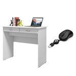 Assistência Técnica e Garantia do produto Escrivaninha para Computador com 02 Gavetas - Branco - EJ Móveis
